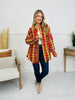 Cabin Fringe Flannel in Orange/Red
