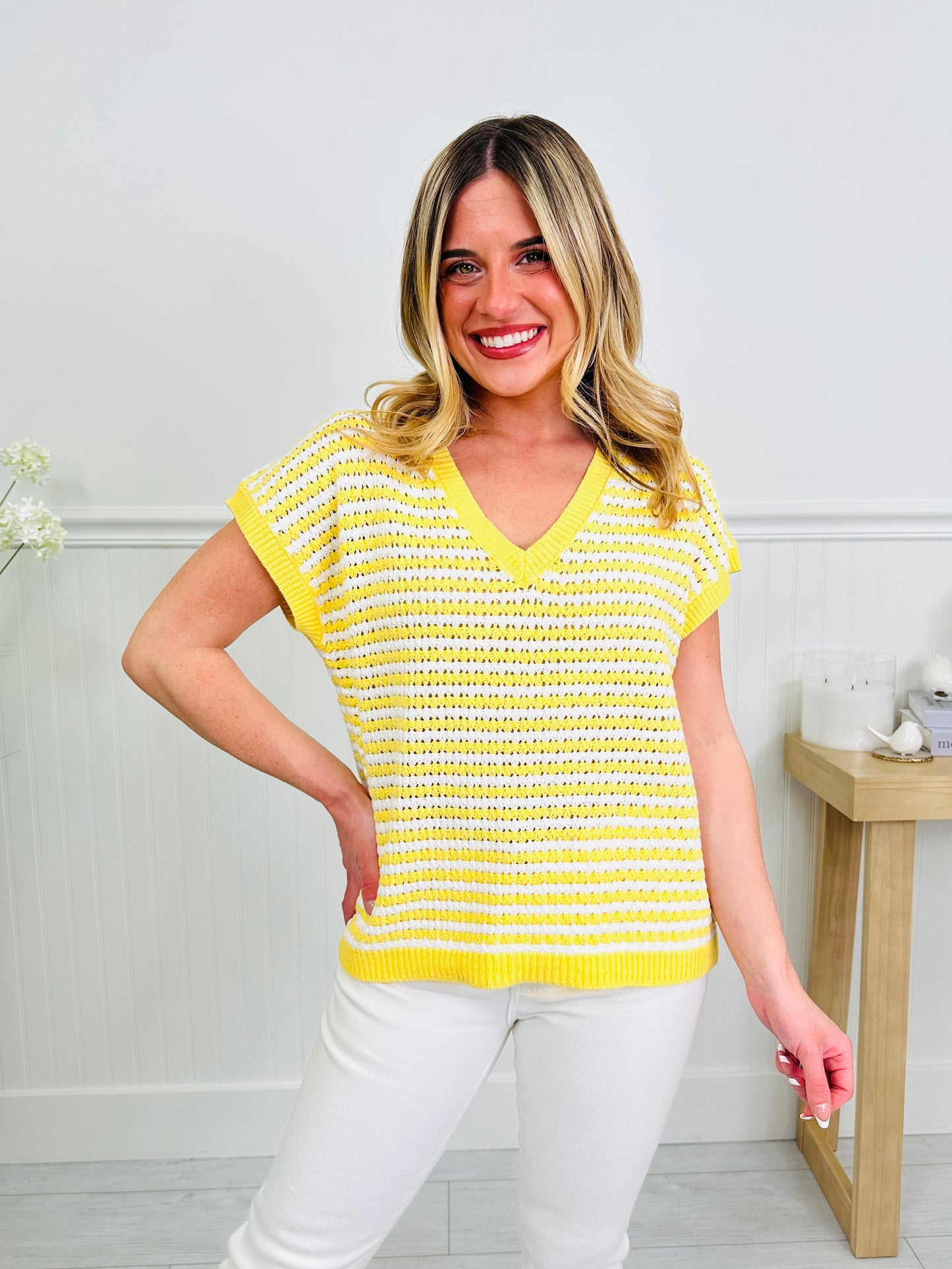 Nautical Knit Top In Multiple Colors