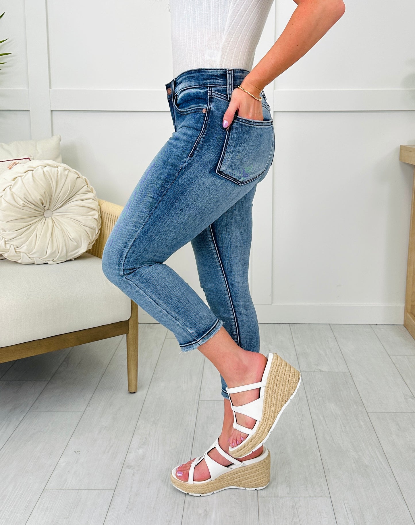 Restock! Judy Blue REG/CURVY Go Against The Grain Capri Jeans