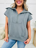 Super Scuba Short Sleeve Pullover in Sage