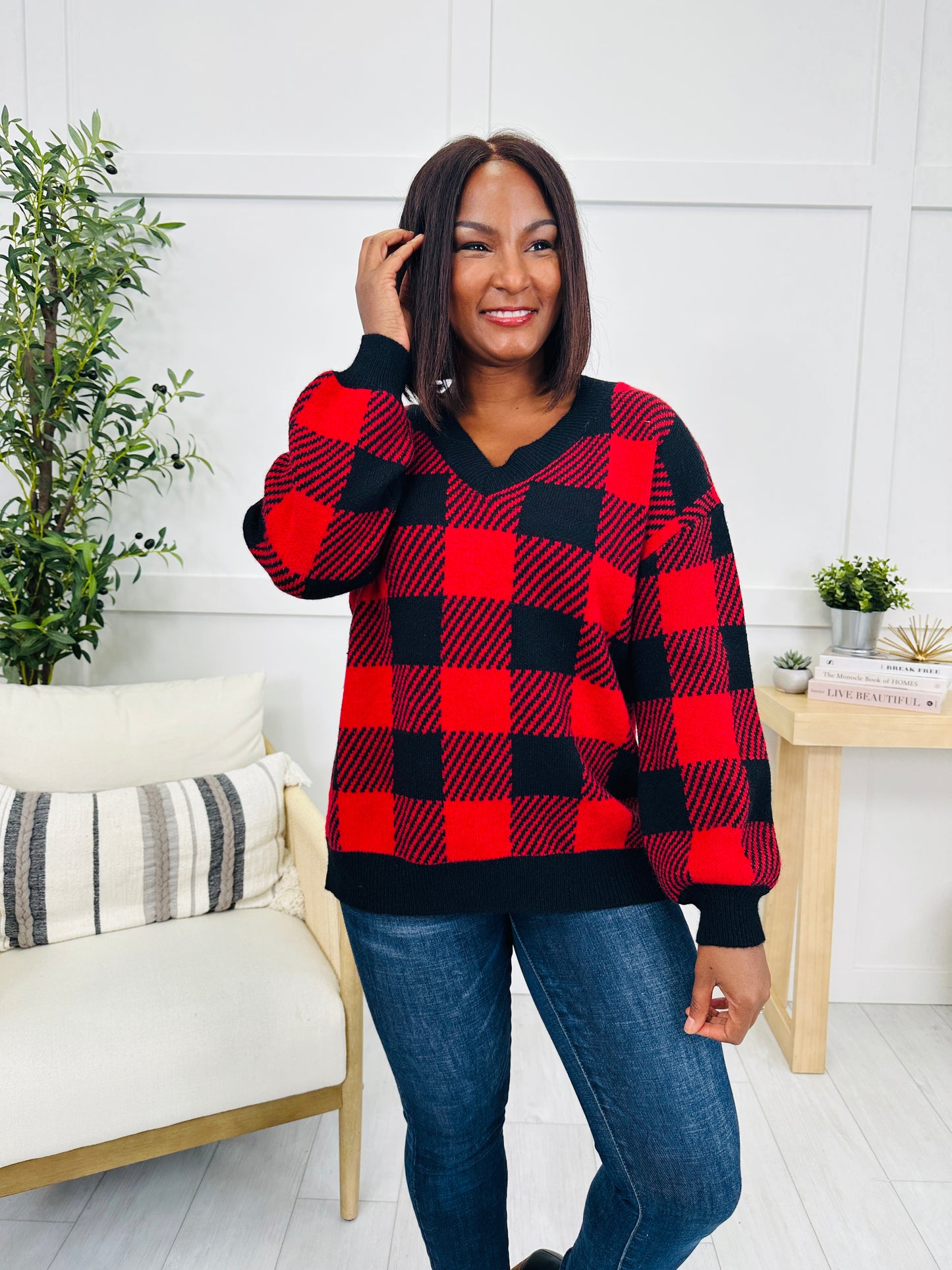 Midnight Grid Sweater