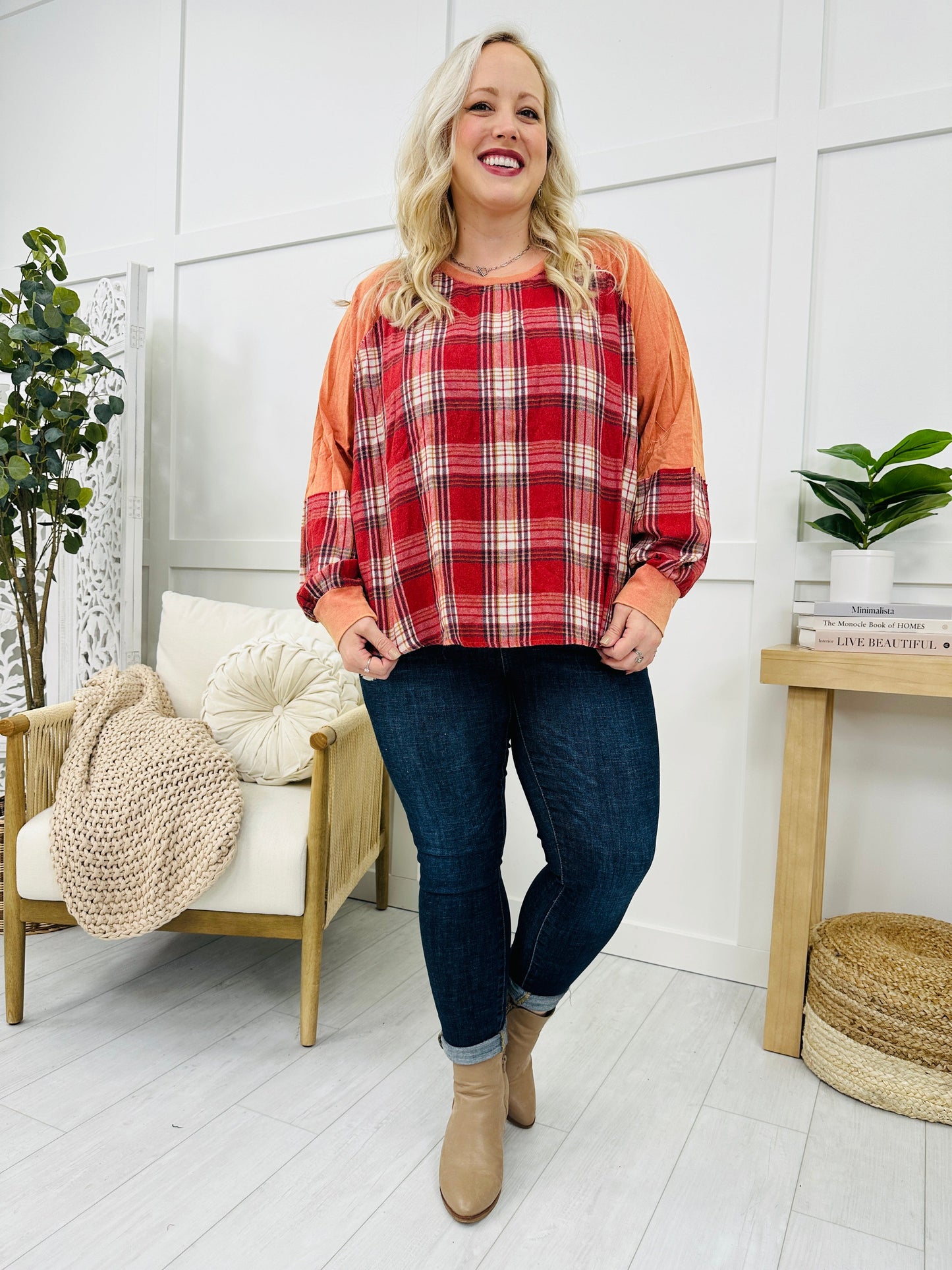 Plaid Affair Top