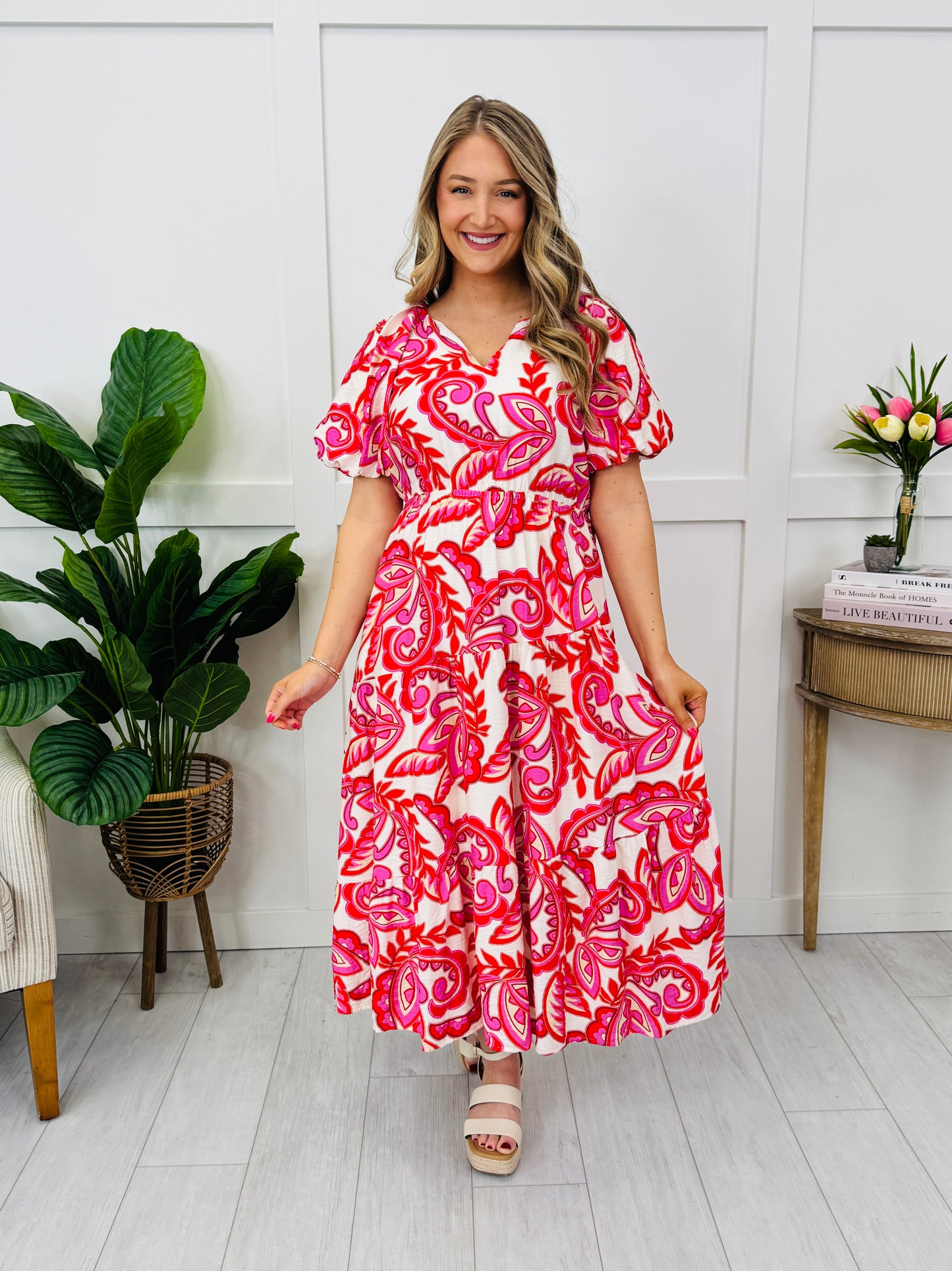 Effortless Escape Dress In Red