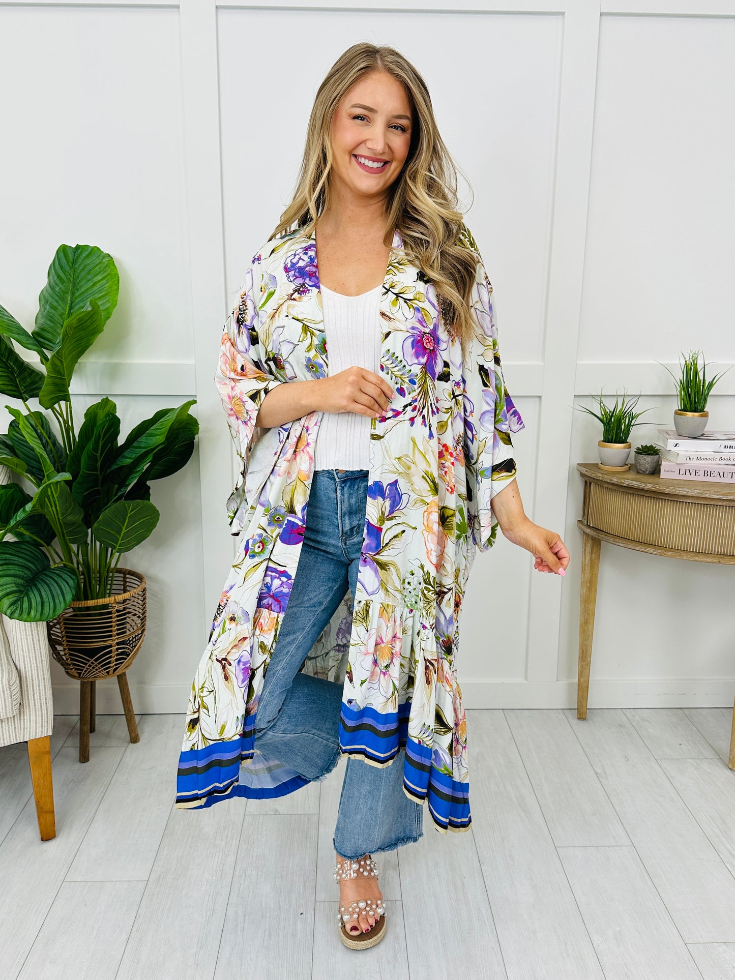Serene Flow Kimono in Purple