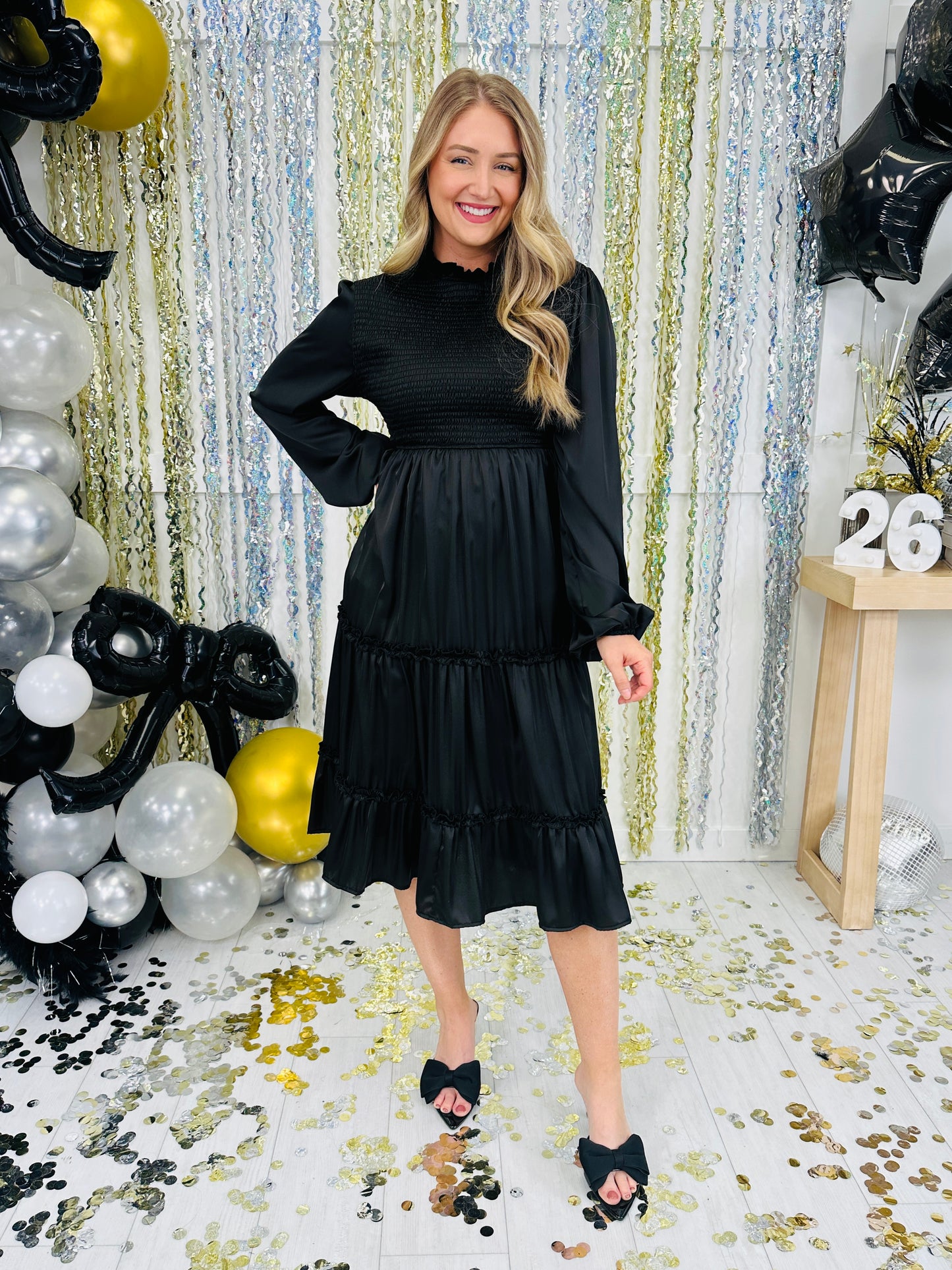 Holiday At Midnight Dress- Multiple Colors!