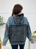 Washed & Worn Hoodie In Black Denim
