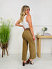 Judy Blue Khaki Crush Ankle Wide Jeans