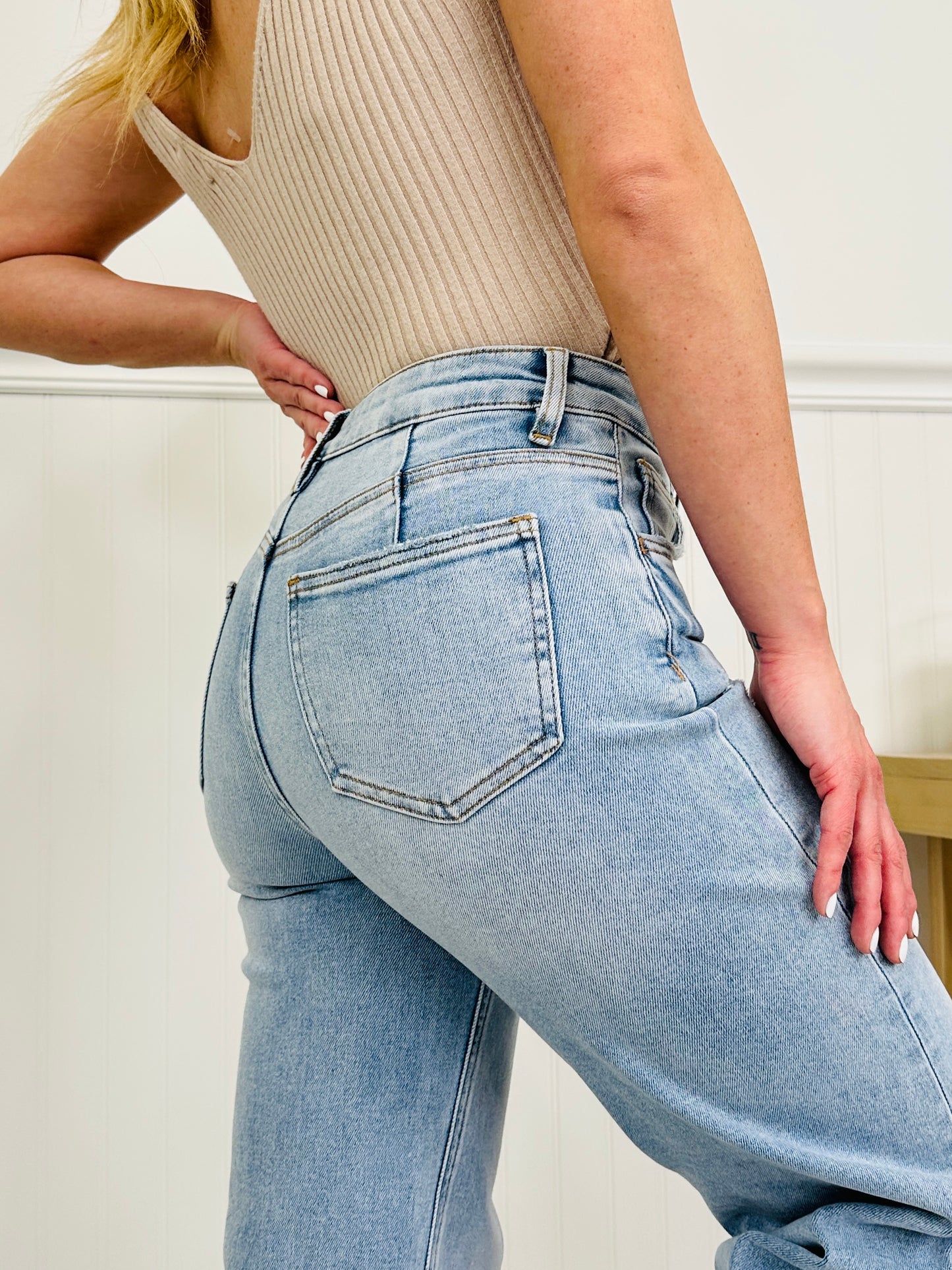 Your Best Side Wide Leg Tummy Control Jeans in Multiple Inseams