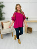Frills Before Sunrise Top in Berry