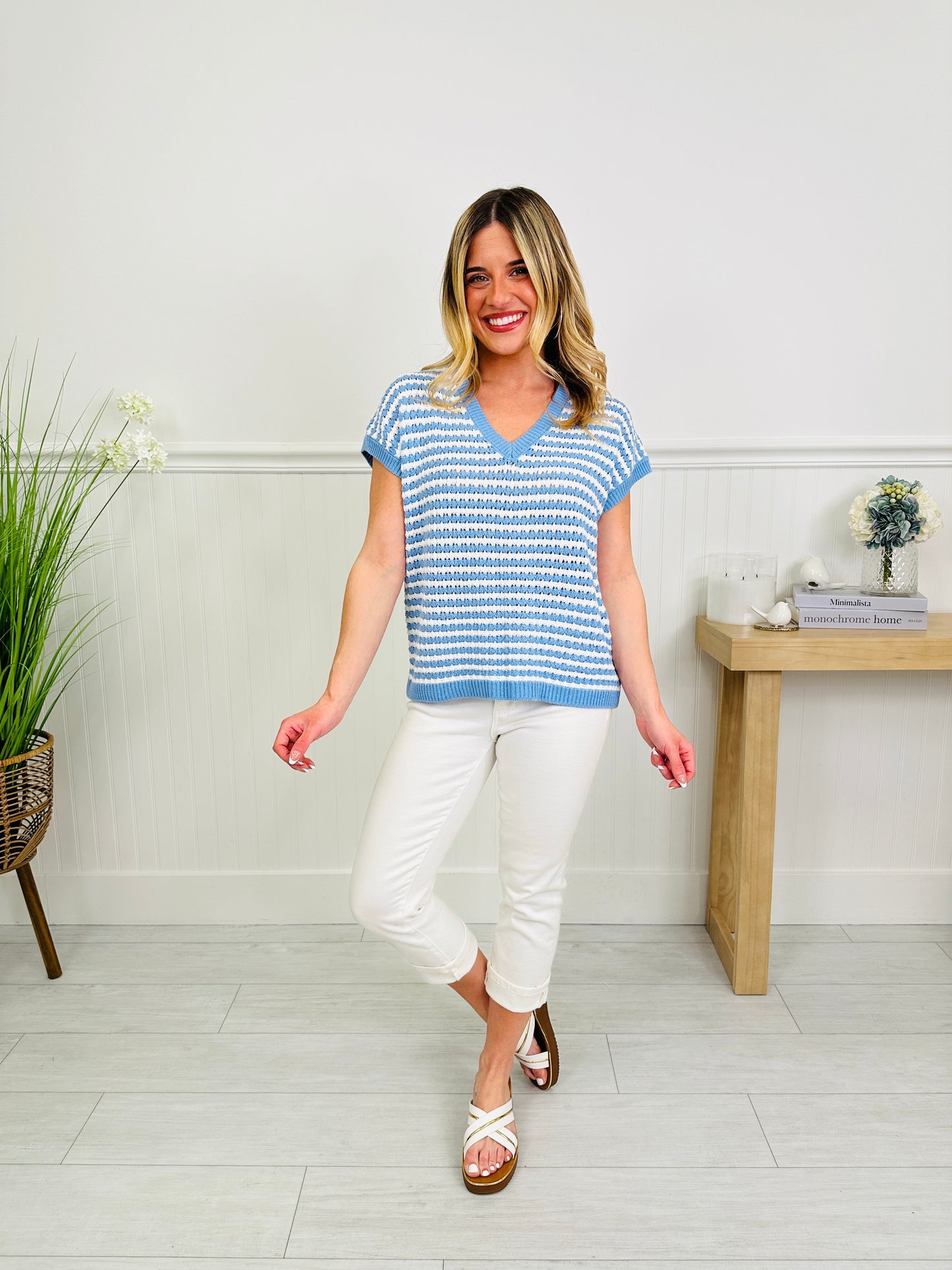 Nautical Knit Top In Multiple Colors