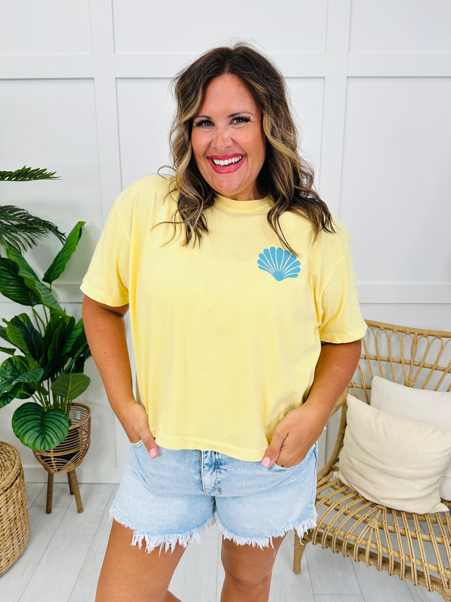 Beach More Worry Less Boxy Graphic Tee