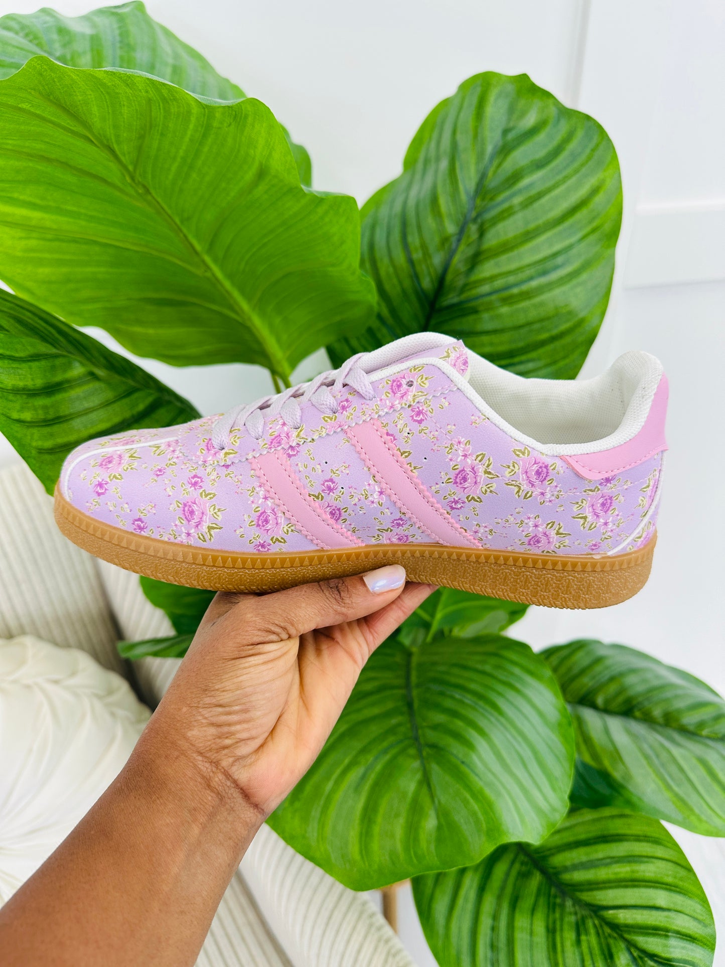 Petal Stomp Sneakers in Lavender