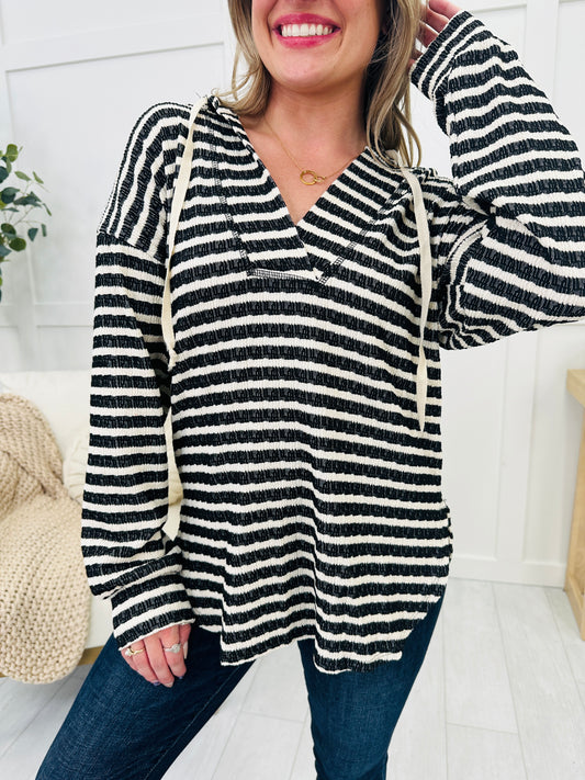 REG/CURVY Stripe And Go Hoodie