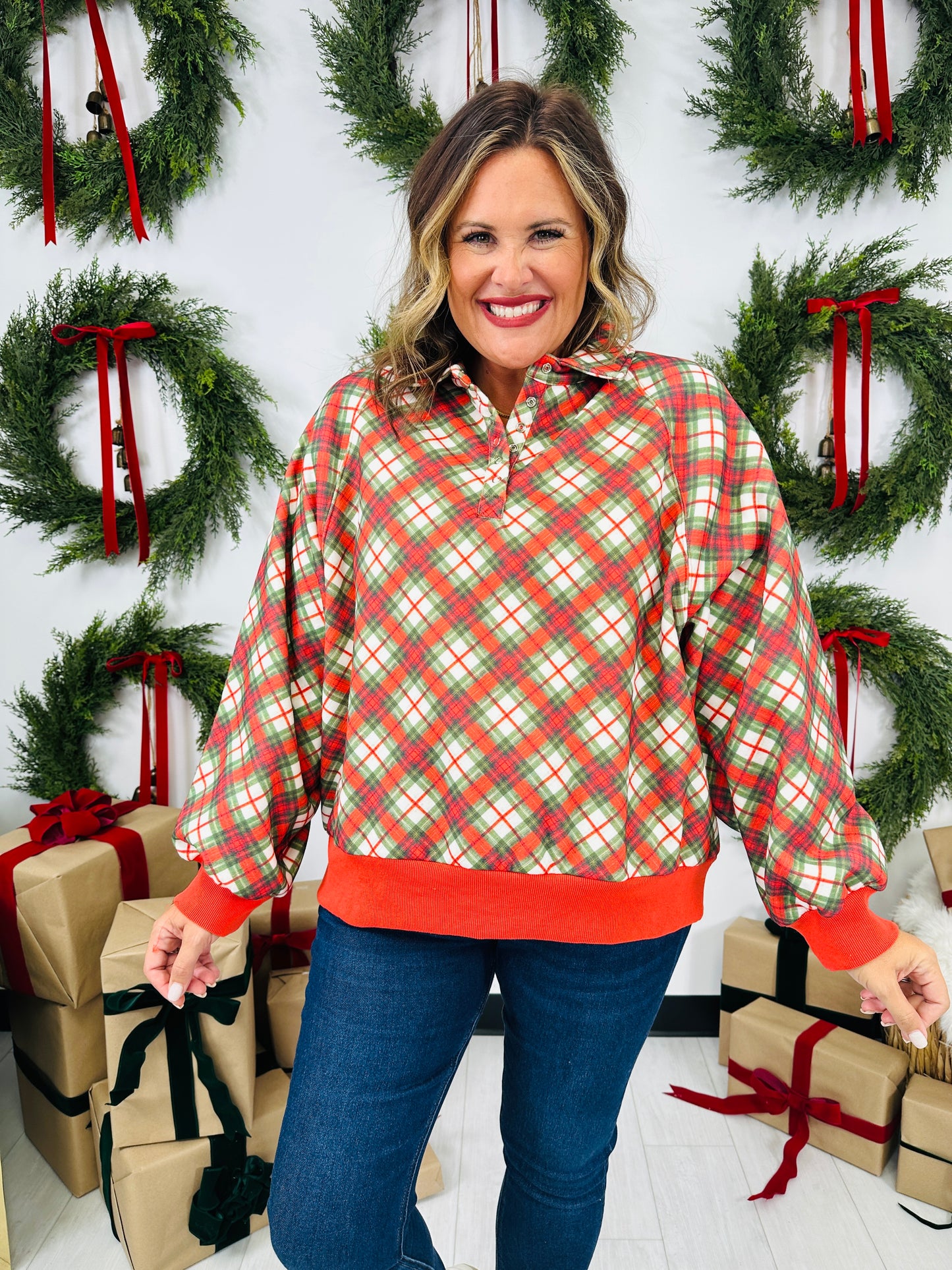 Wrapped In Plaid Pullover