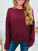 Just Breathe Sweater In Oxblood