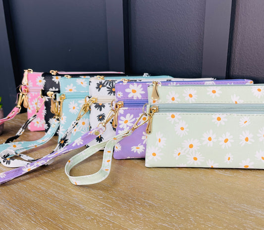 Small Floral Zipper Bag- Multiple Colors!