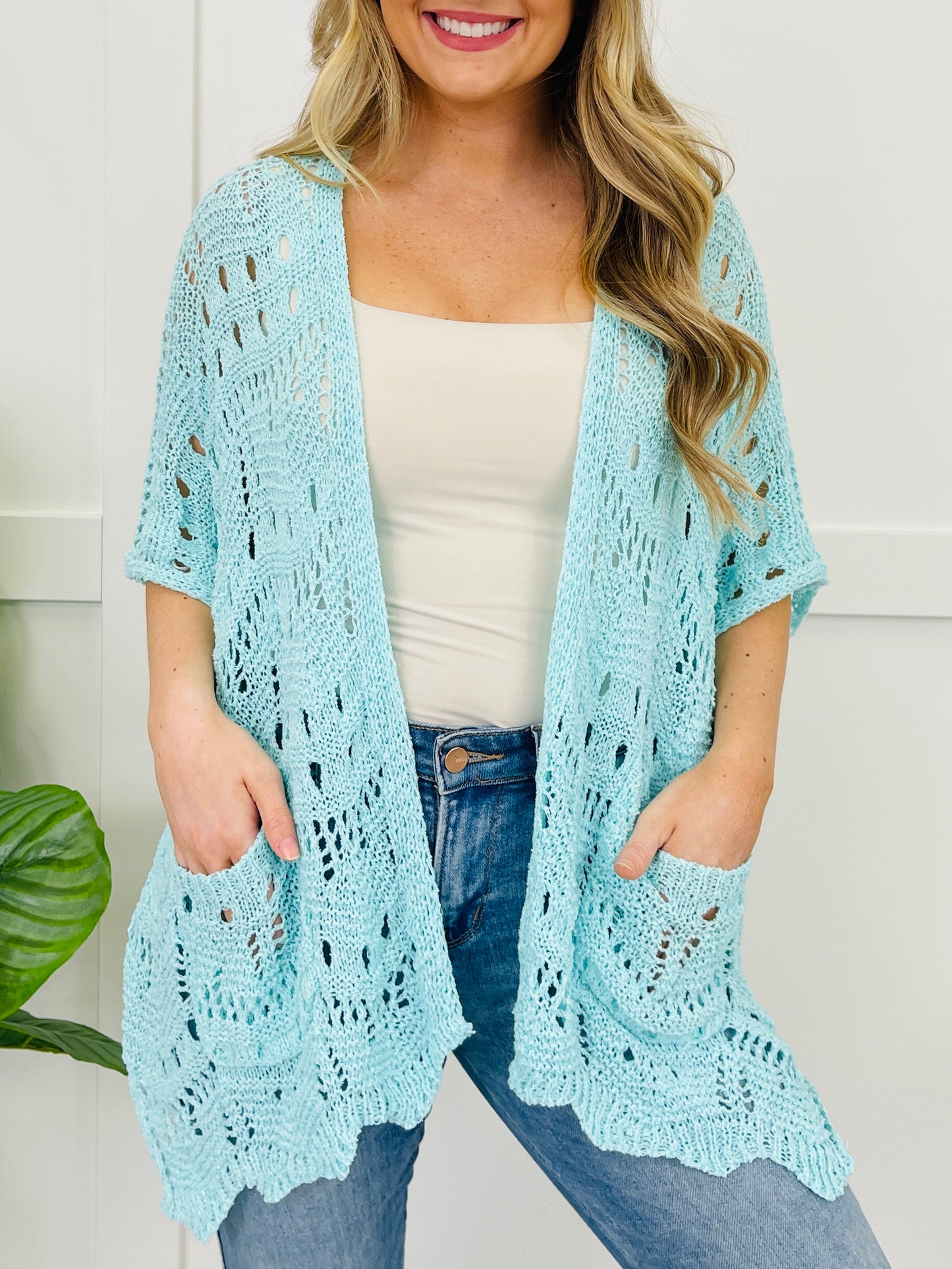 Top of the Charts Cardigan In Electric Blue