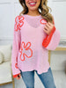 Bloom and Beyond Sweater In Cotton Pink