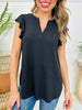Ruffle Effect Top- Multiple Colors!