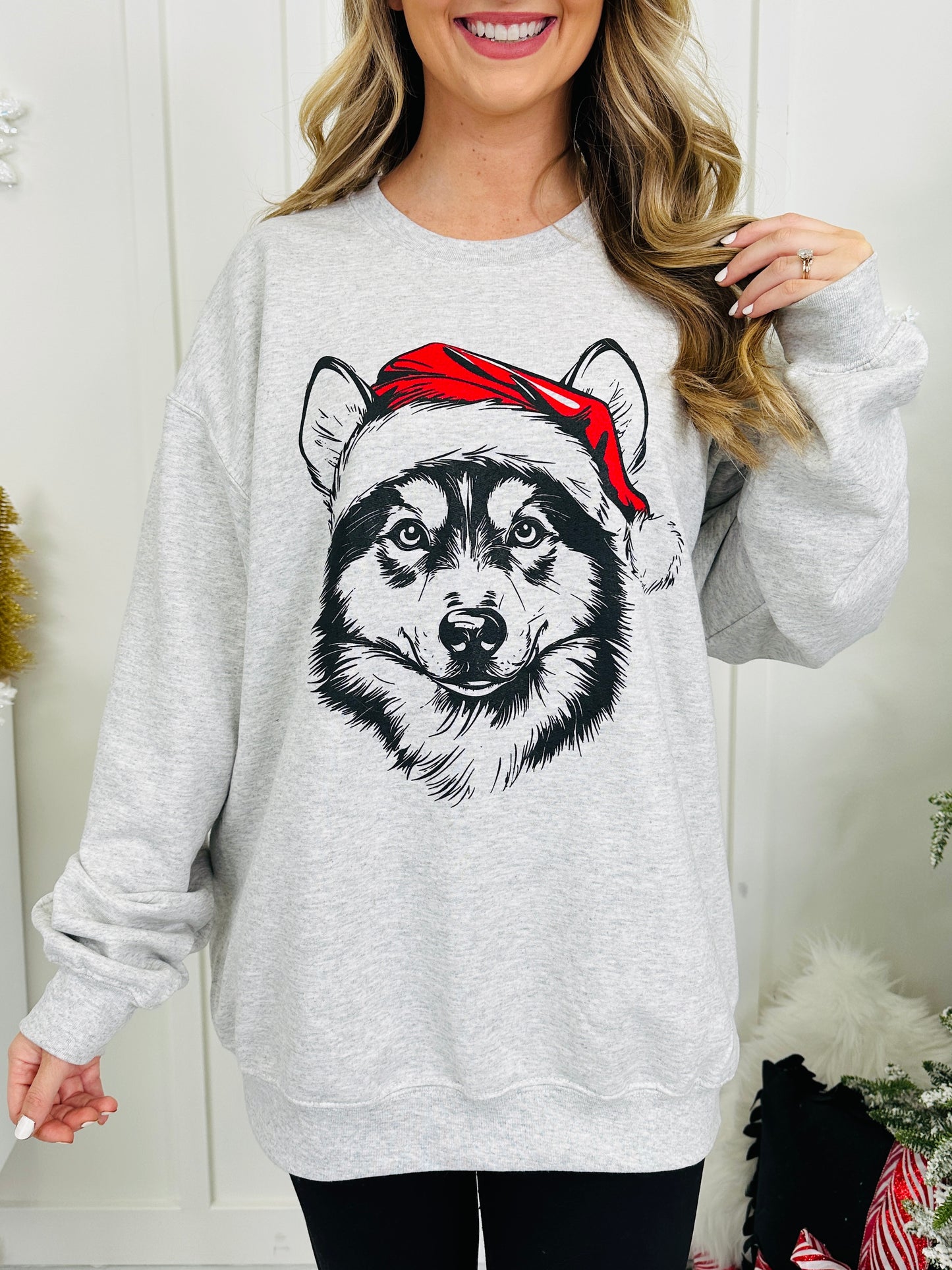 Jolly Husky Graphic Crewneck Sweatshirt