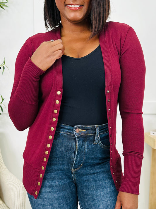 DOORBUSTER! Snap Decision Cardigan- Multiple Colors!
