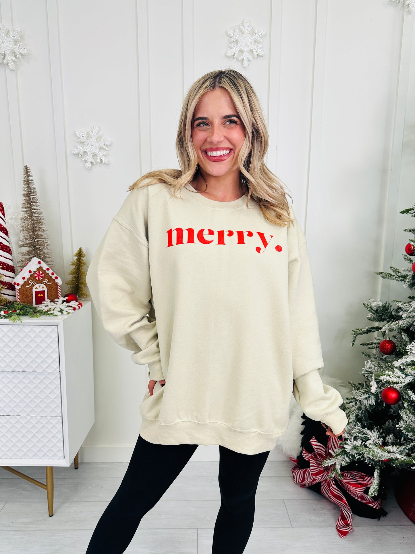 merry. Graphic Crewneck Sweatshirt-Multiple Colors!