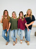 Stitched In Style Top In Multiple Colors