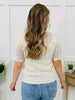 Neutral Wave Knit Top