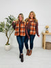 Pretty In Plaid Vest In Rust