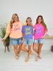But God Neon Graphic Tee in Multiple Colors