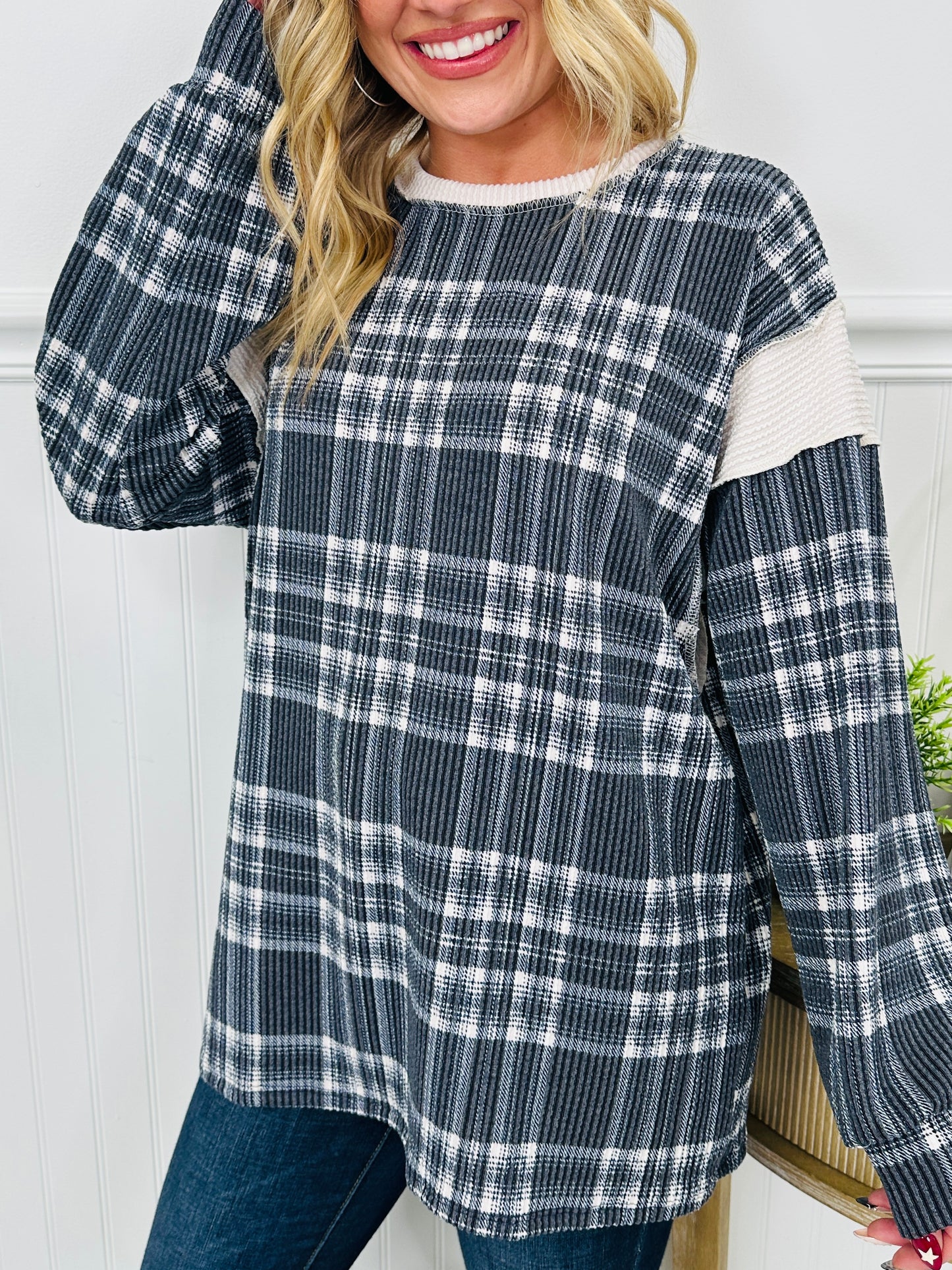 Merry In Plaid Top- Multiple Colors!