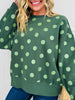 Dot Your Day Pullover In Green