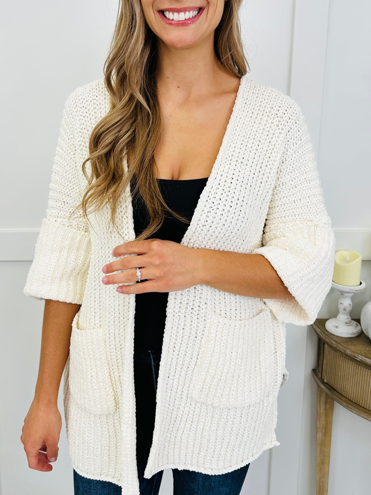 Morning Dew Cardigan In Cream
