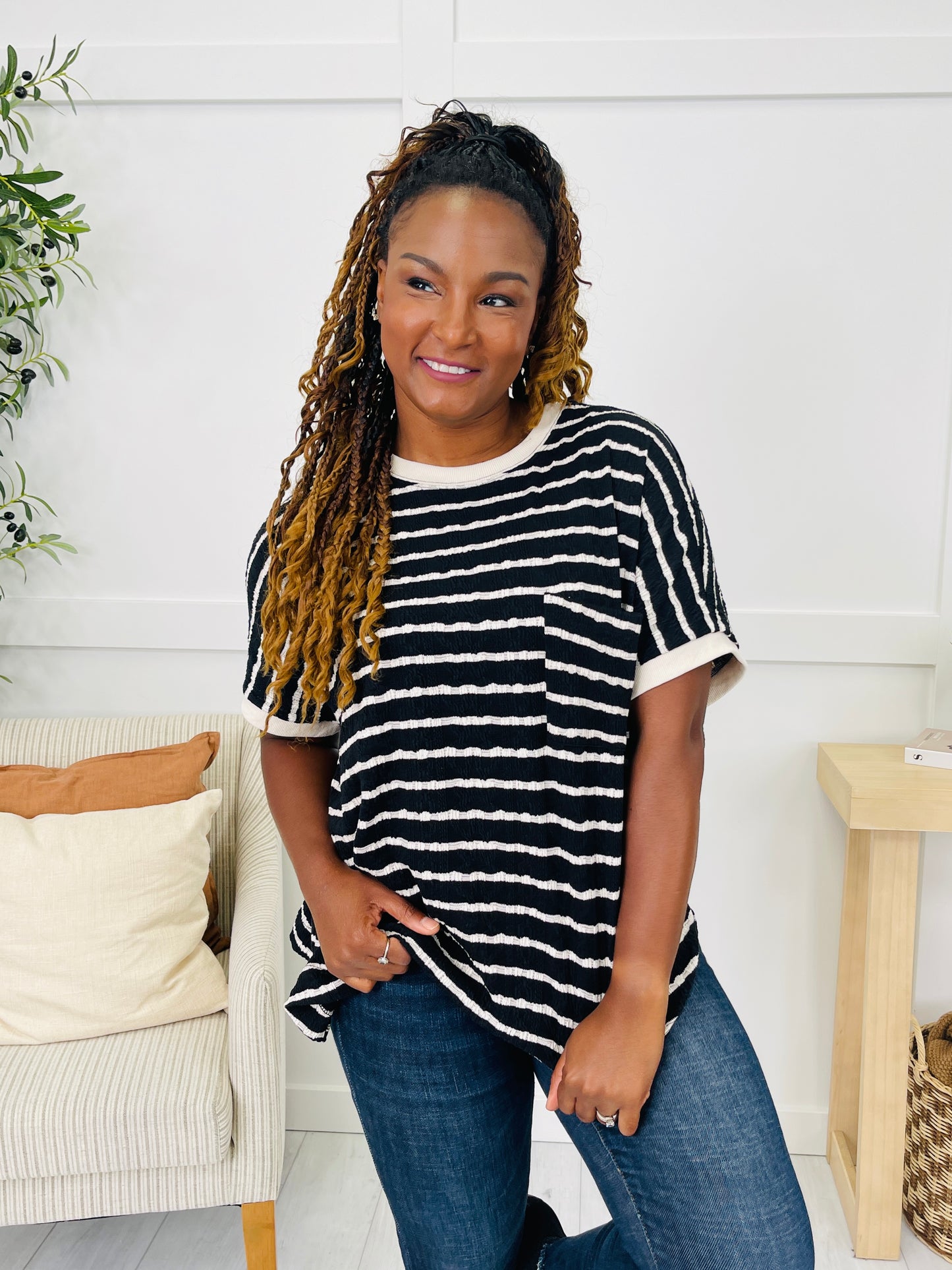 The Fine Line Top in Black