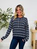 Fine Line Top In Navy