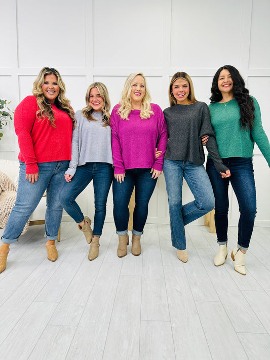 DOORBUSTER! REG/CURVY Adventure Ready Sweater- Multiple Colors!