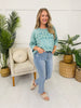 Petal Theory Top in Cyan
