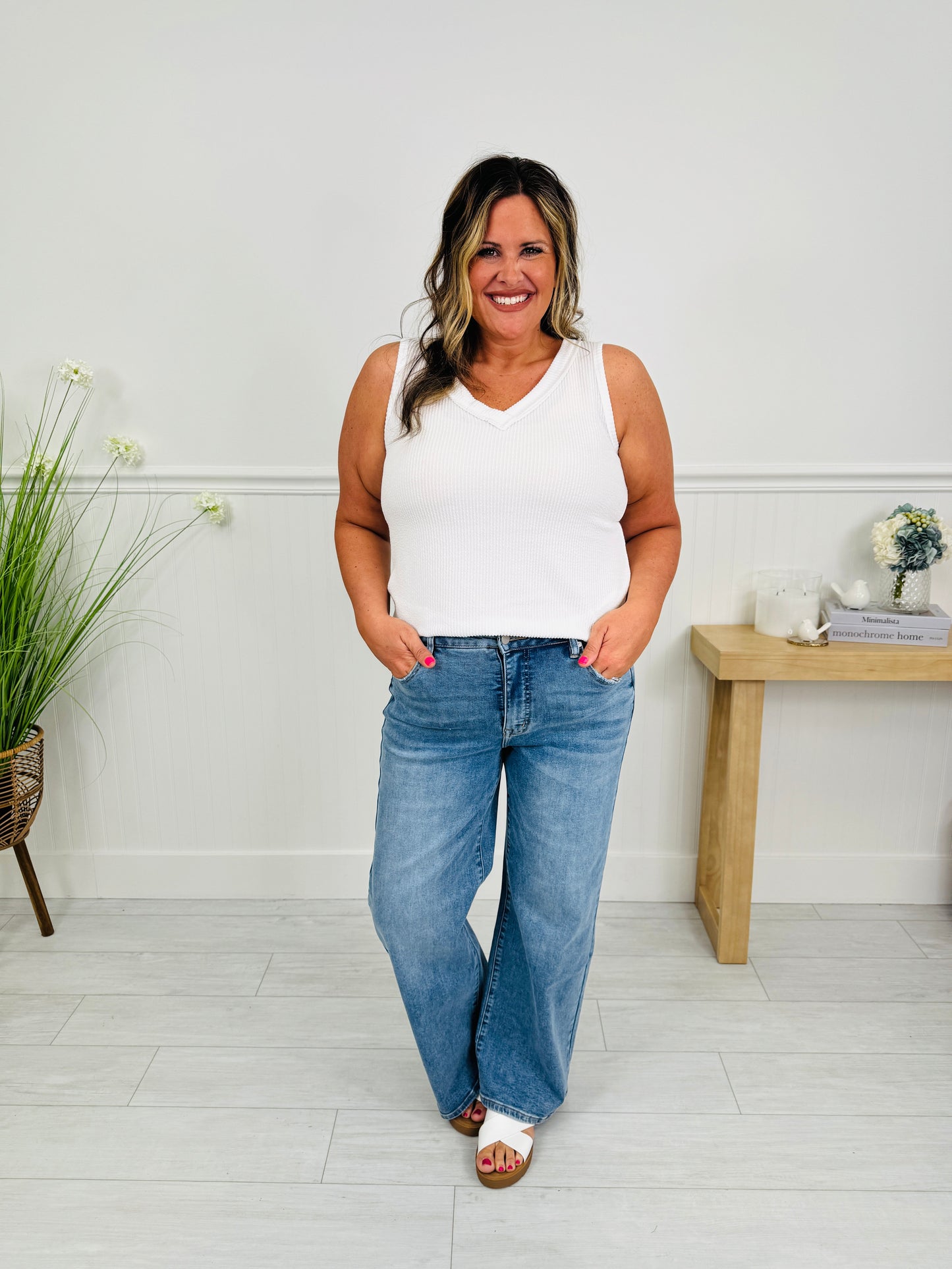 Fit Just Right Wide Leg Jeans With Tummy Control in Four Inseams