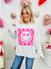 XOXO Smile Graphic Crewneck Sweatshirt