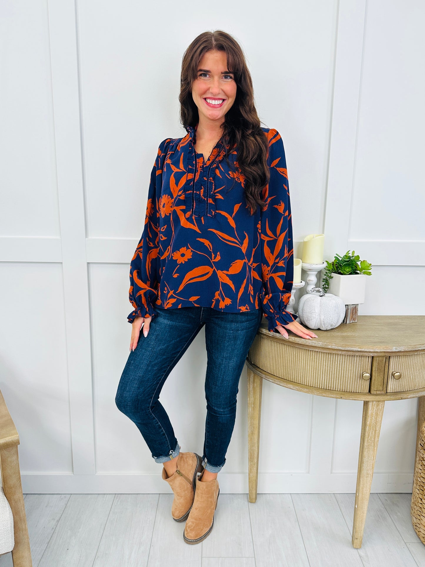 Midnight Poppy Top