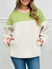 Fuzzy Fusion Pullover In Cream