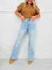 Made You Look Tummy Control Flare Vintage Wash Jeans