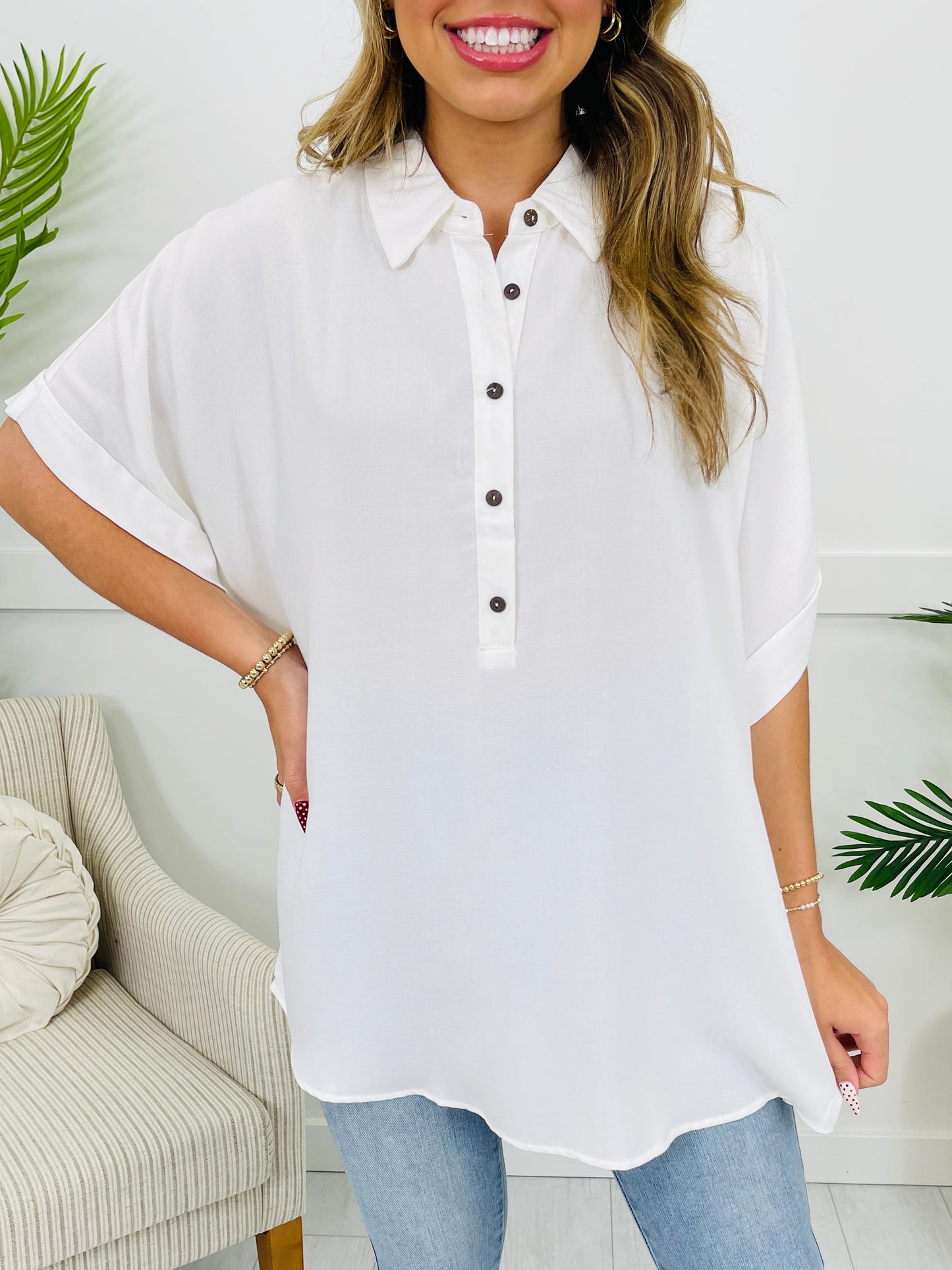 Perfectly Polished Top- Multiple Colors!
