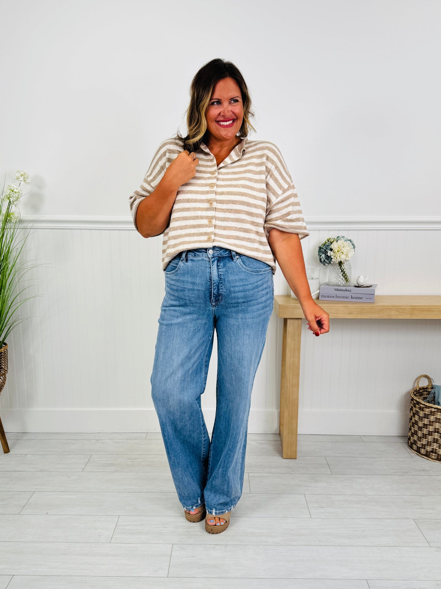 Triple Threat Wide Leg Tummy Control Jeans In Three Inseams