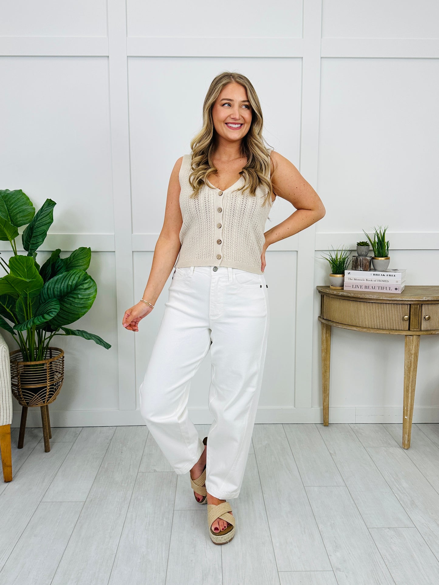 Judy Blue Dockside Darling Rigid Magic Barrel Jeans