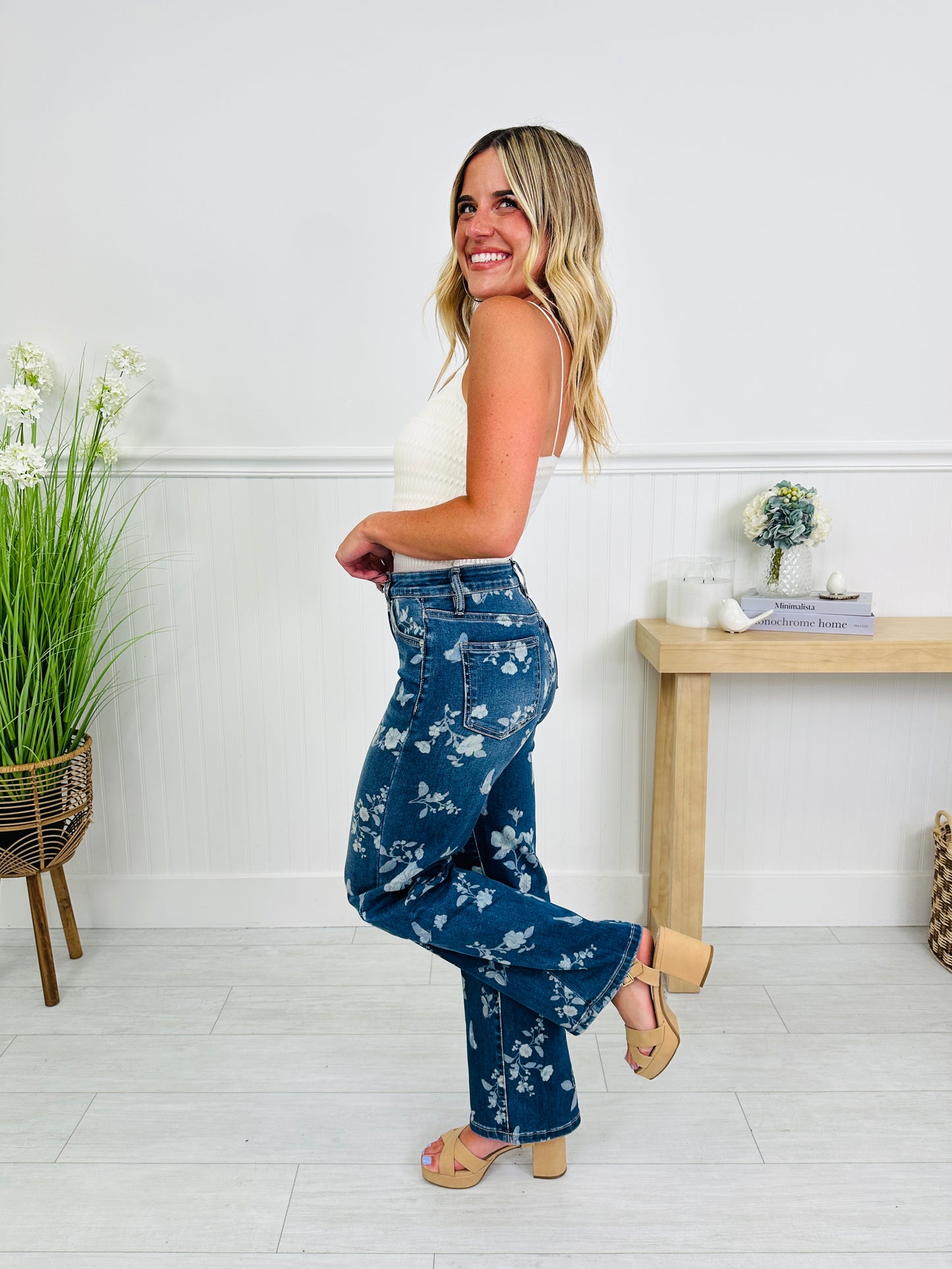 Garden Party Tummy Control Wide Leg Jeans