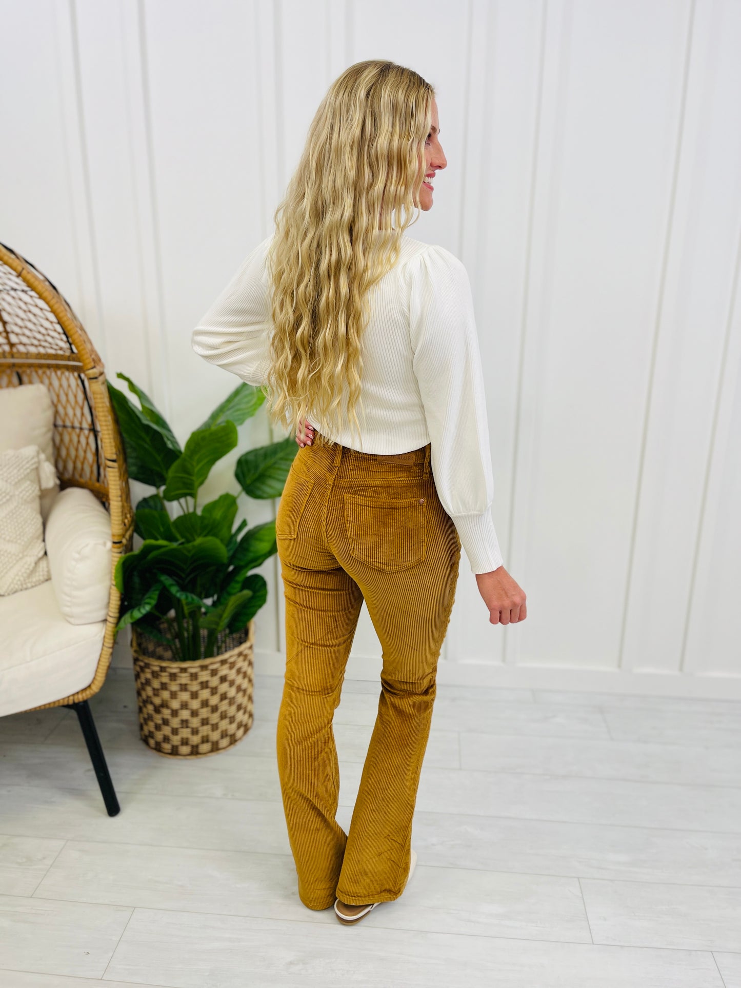 Judy Blue REG/CURVY Cut the Cord Camel Bootcut Pants