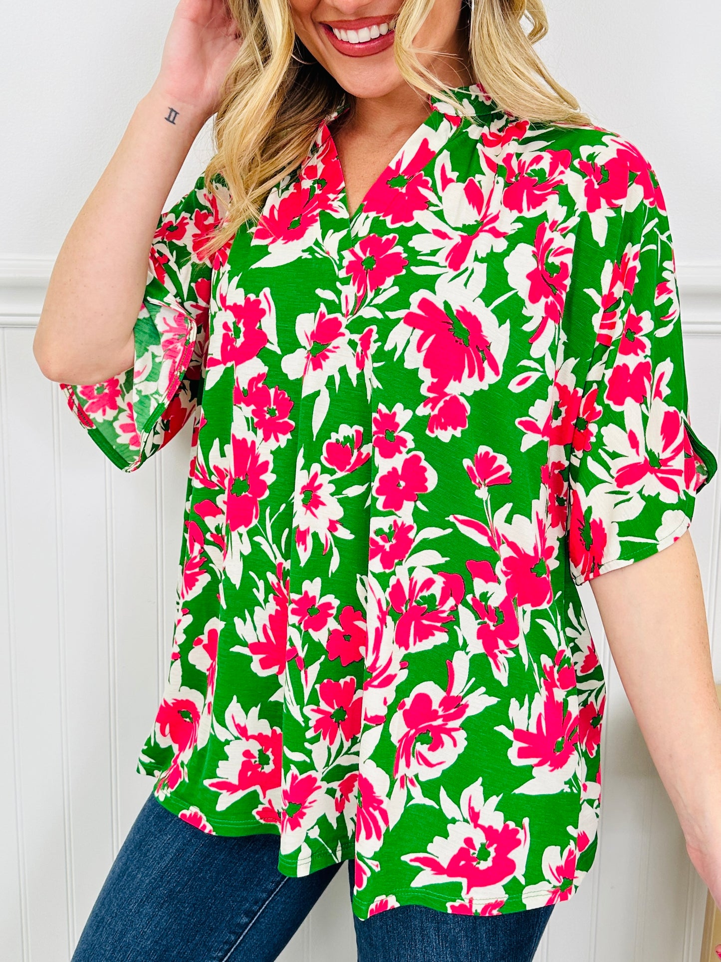 Radiate Sunshine Top in Anna Maria Print
