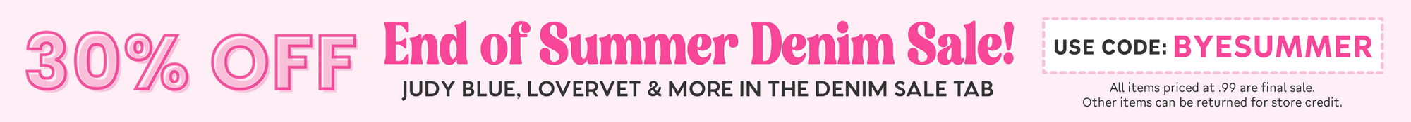 Denim Sale!
