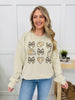 Football And Bows Graphic Crewneck Sweatshirt